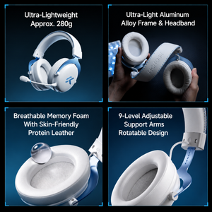 <span class=keywords><strong>Auriculares</strong></span> Inalámbricos para Juegos MCHOSE V9 Pro 2 con 4 Modos, Micrófono AI ENC Compuesto de 53 mm con <span class=keywords><strong>THX</strong></span> Spatial, <span class=keywords><strong>Auriculares</strong></span> Multiplataforma de Aluminio - Product Image 3