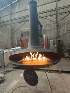 Nouvelle cheminée moderne à <span class=keywords><strong>gaz</strong></span> en acier avec porte en verre personnalisée, cheminée décorative en métal à <span class=keywords><strong>gaz</strong></span> avec télécommande, vente directe d'usine - Product Image 2