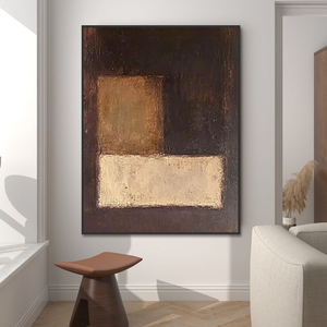 Decorazione per la casa moderna tela neutra Wabi Sabi dipinti a mano astratti texture Vintage arte della parete - Product Image 5