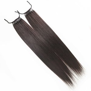 Nueva tendencia coreana, extensiones de cabello sin punta, cabello <span class=keywords><strong>ondulado</strong></span> rizado virgen con cutícula alineada - Product Image 6