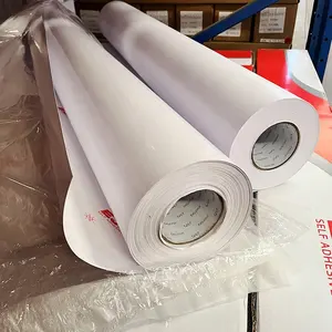 Poster Materials Vinilo Adhesivos Roll White Eco Solvent Printable Self Adhesive Vinyl Film Roll