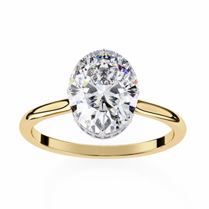 Women's 18K Solid Gold Brilliant Cut Lab Grown Diamond Engagement Ring IGI Certified Rhodium Plated Luxury VBR JEWELS <b>Model</b> - Product Image 4