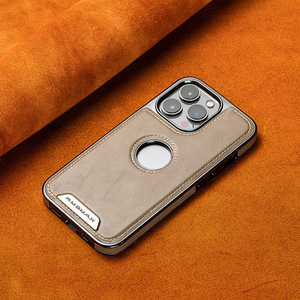 Étui de téléphone en cuir PU avec coutures métallisées de luxe rétro avec support Étui en cuir antichoc pour <span class=keywords><strong>iPhone</strong></span> 16 Pro Max - Product Image 3