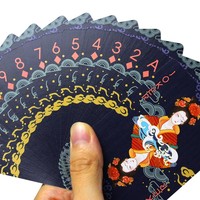 Promotion de cartes à jouer en papier personnalisées moins chères de haute qualité avec boîte en plastique