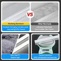 Éclairage architectural minimaliste LED Profil en aluminium, canal en aluminium avec diffuseur pour applications intérieures modernes