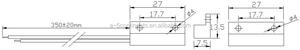 Sensor magnético de puerta con cable <span class=keywords><strong>CE</strong></span> FCC ROHS 5C-38 Material ABS compatible para sistemas de alarma de sistema de seguridad para el hogar - Product Image 4