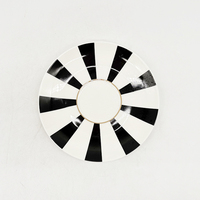 Tasse à café en céramique à motif de bande blanche et noire classique or bord doré Logo personnalisé élégant thé bière tasse à eau ensemble cadeau élégant