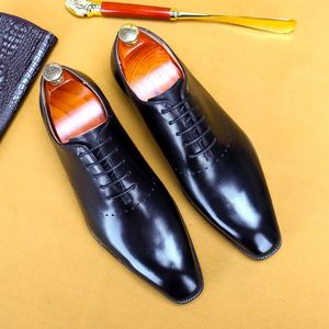 Zapatos Oxford de Vestir para Hombre, Ligeros, Transpirables, con Cordones, Estilo Británico, de Cuero de Grano Entero, Punta en Pico, para Negocios, Bodas y Oficina - Product Image 4