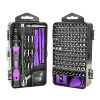 Kit d'outils de réparation de téléphone portable de précision 115 pièces en 1, embouts de tournevis interchangeables, jeu de tournevis en acier S2