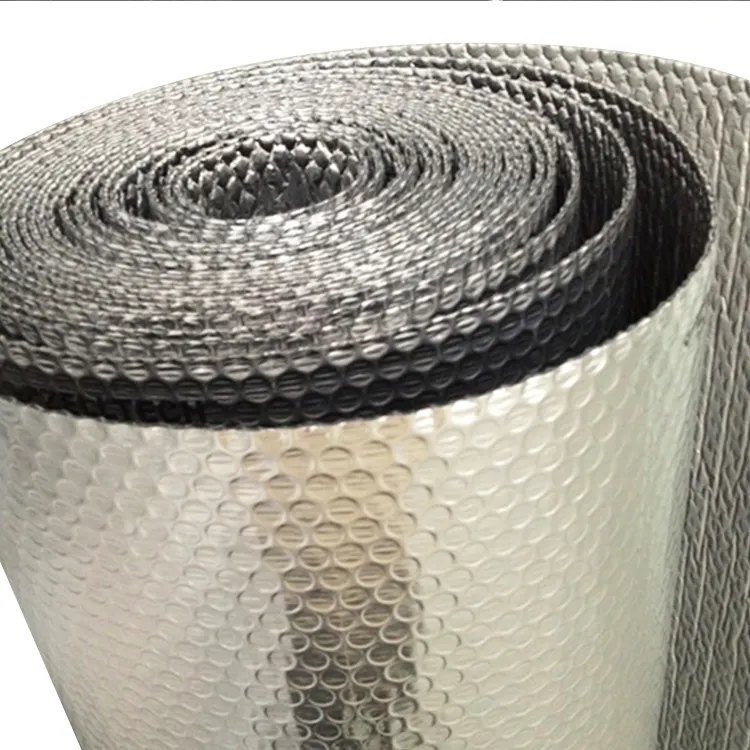Escudo de calor dupla face folha de isolamento da bolha de ar de folha de alumínio para materiais de construção
