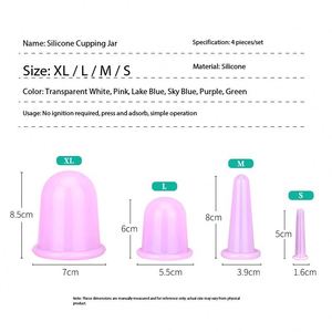 En stock : Kit de ventouses en silicone pour massage, absorbant d'humidité et déshumidificateur de points d'acupuncture, ensemble de 4 pièces - Product Image 2