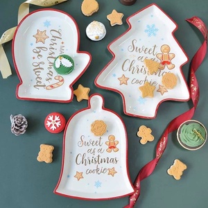 Assiette de noël assiette de sexe opposé colorée créative fête de famille vaisselle fête du nouvel an assiette à manger - Product Image 1