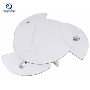 Vente en gros de Foshan <span class=keywords><strong>Table</strong></span> <span class=keywords><strong>basse</strong></span> pivotante en acier inoxydable de style moderne avec plaque de roche en <span class=keywords><strong>céramique</strong></span> mobile <span class=keywords><strong>Table</strong></span> centrale rotative en verre - Product Image 2