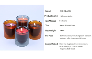 Tiempos románticos Ventas al por mayor Decoración de lujo para el hogar Vela de cera de soja en tarro de vidrio transparente Vasos coloridos con aroma navideño - Product Image 5