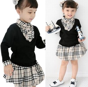 Wholesale Two Piece Set Children Clothing School Uniform Short Dress for <b>Kids</b> Girls From China - Product Image 1