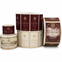 Autocollants pour Étiquettes de Parfums d'Ambiance, Logo en Feuille Gaufrée, Adhésif Résistant aux Rayures pour Emballages de Bougies en Boîte, Fournitures d'Impression Personnalisée