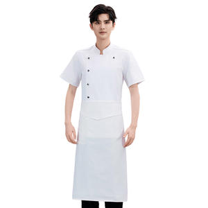 Vêtements de cuisine personnalisés unisexes et écologiques, vestes de chef en coton, uniformes de restaurant, uniformes de chef confortables de grande taille blancs - Product Image 6