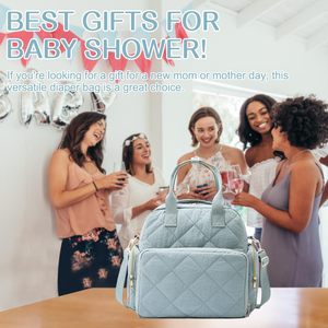 Bolso de hombro de nailon ligero con múltiples compartimentos para mujer, mochila de viaje a prueba de salpicaduras, bolsa de pañales con logotipo personalizado para mamá - Product Image 6
