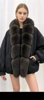 Parka courte ample personnalisable pour femme avec fourrure de renard véritable, manteau matelassé à patte entière, OEM ODM, vêtement d'extérieur d'hiver de l'usine chinoise