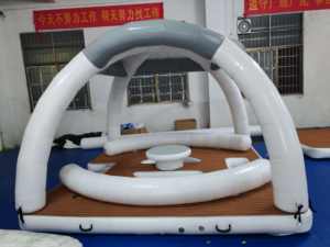 Надувной плавучий морской Плавучий Док 6*6 м для воды с нескользящим ковриком надувная Плавающая Платформа бар для морской воды - Product Image 5