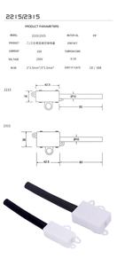 صندوق موصل كهربائي <span class=keywords><strong>3</strong></span> دبابيس لكتلة الأسلاك الكهربائية اللمعية Led مع أنبوب من كلوريد البولي فينيل - Product Image 3