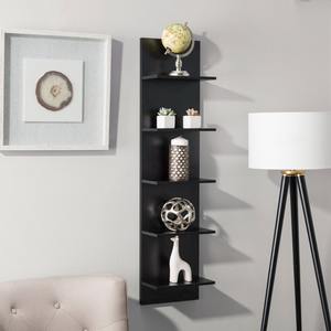 Estante Flotante Blanco de Madera de 5 Niveles, Alto y Estrecho, para Almacenamiento y Decoración del Hogar, Venta al por Mayor - Product Image 4