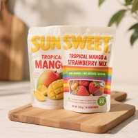 Sacs de fruits secs de 8oz imprimés sur mesure avec fenêtre transparente Pochette debout étanche à l'humidité pour chips de banane mangue
