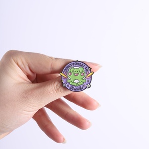 Broche émaillée 'Don't Forget to Breathe' avec motif grenouille en <span class=keywords><strong>m</strong></span>éditation, style dessin animé, pour sac à dos et revers, bijou fantaisie, cadeau pour amis - Product Image 4
