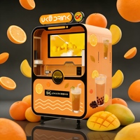 Nouvelle conception 2026 Junxin Distributeur automatique de thé boba, eau gazeuse, thé au lait et bubble tea entièrement automatisé, personnalisable, compatible SDK et ADA