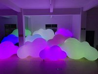 Ballon gonflable suspendu de nuage de la publicité menée d'éclairage pour la décoration d'étape d'événement