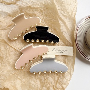 YHJ Promotion Pince à Cheveux Géométrique Demi-Lune en Acétate Couleurs Unies Grande Taille 10,5 CM Accessoire de Coiffure Vente en Gros Pinces à Cheveux - Product Image 2