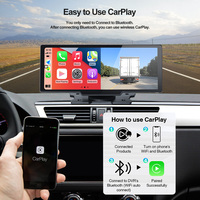 Portable Carplay écran voiture caméra Android Auto DVR électronique 4K 10.26 pouces sans fil BT affichage inverse voiture enregistreur vidéo