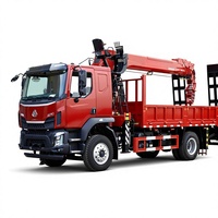 Camion-grue Dongfeng de 5 tonnes avec échelle arrière, camion-grue de transport d'une charge totale de 18 tonnes
