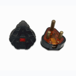 Chất Lượng Cao Tinh Khiết Đồng Pin PC Shell Nam Phi Rewierable Cắm 3 Pin Power Cắm 5A 250V Cho Châu Âu - Product Image 5