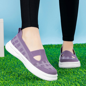 Chaussures de marche en maille pour femmes, légères et respirantes, à enfiler, semelle EVA, chaussures de fitness pour l'été - Product Image 2