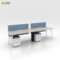 Venta al por mayor ahorro de espacio escritorio de oficina dos personas mesa de oficina moderna estación de trabajo muebles