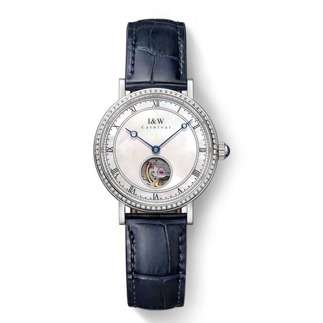 For Switzerland I&W Carnival Luxury Brand Women's Automatic Mechanical Watch MIYOTA 9029 Sapphire 9mm Ultra-Thin Inspired Japan