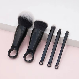 Juego de Brochas de Maquillaje Profesional Personalizable con Logotipo Personalizado, Virola de Aluminio, Pelo Sintético de Cabra Suave, Brochas Pequeñas para Rubor Facial - Product Image 1
