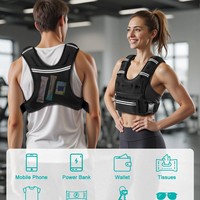 Nouveau modèle transfrontalier de gilet lesté réglable pour la course, gilet de sac de sable invisible avec poids réglable, ensemble lesté