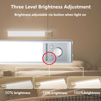 Lampu Strip LED di Bawah Kabinet Modern dengan Sensor Gerak, Lampu Malam Isi Ulang Nirkabel untuk Dapur dan Tangga