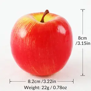 สายผักและผลไม้ปลอมสำหรับตกแต่งอุปกรณ์ตกแต่งเหมือนจริงแอปเปิ้ลผลไม้ประดิษฐ์สำหรับจัดแสดง