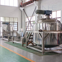 LINHE Agitateur automatique à double enveloppe en acier inoxydable Réservoir de mélange pour cosmétiques et industriels Réservoir de fusion avec agitateur à ancre/hélice