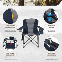 Chaise de pêche pliable de plage surdimensionnée portable personnalisée, capacité de poids de 150 kg, 3 positions, chaise de camping surdimensionnée avec sac de transport
