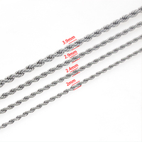 Collier en acier inoxydable pour hommes et femmes, chaîne de corde torsadée, OEM/ODM accepte les bijoux