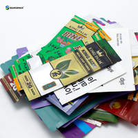 Sachet plat transparent avec fenêtre, embouts pour cigares, finition givrée mate, emballage en feuille d'aluminium Mylar