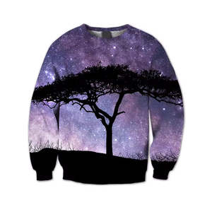 Sudadera informal con estampado gráfico para hombre, estampado de paisaje al atardecer, tela suave, manga larga, elegante, cómoda, moda urbana, cálida para invierno - Product Image 2