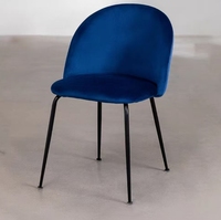 Mobilier de salle à manger moderne Chaises de salle à manger Rembourrage minimaliste Chaises de salle à manger à pieds en métal pour restaurants
