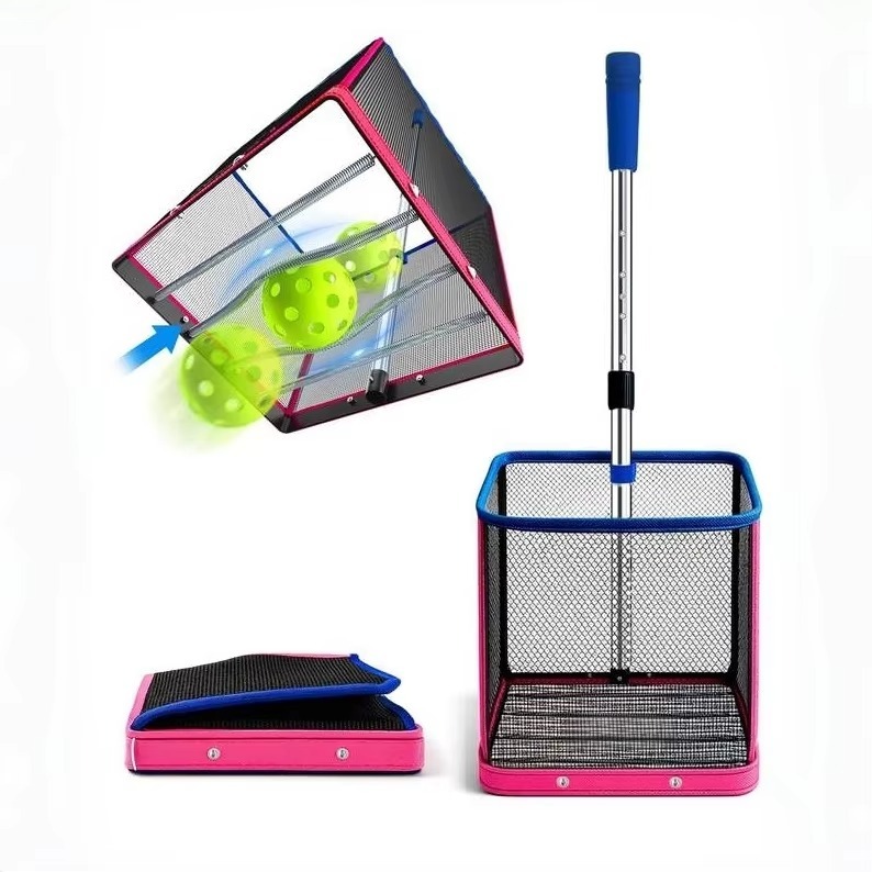 Large Capacity Tournament Grade Multi-Ball Retriever Grabber Foldable Durable Waterproof Pickleball Ball Picker Upper Multi-Ball