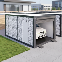 Maison préfabriquée en acier de 20 pieds, bâtiment de bureau préfabriqué de luxe, garage, appartement, école, porte de garage à enroulement rapide
