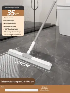 Ampio mocio in ciniglia a mani libere con manico da scrivania raschietto per pavimenti ecosostenibile per uso domestico bagni bagni - Product Image 6